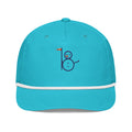 Aqua rope cap with embroidered snowman eight logo